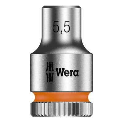 Wera  5.5mm Socket 1/4 inch Drive Zyklop 8790 HMA 6 Point Metric 003504