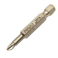 Wera  50mm Phillips Screwdriver Bit Set PH1 PH2 PH3 KK 851/4 TZ Kraftform Kompakt