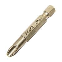 Wera  50mm Phillips Screwdriver Bit Set PH1 PH2 PH3 KK 851/4 TZ Kraftform Kompakt