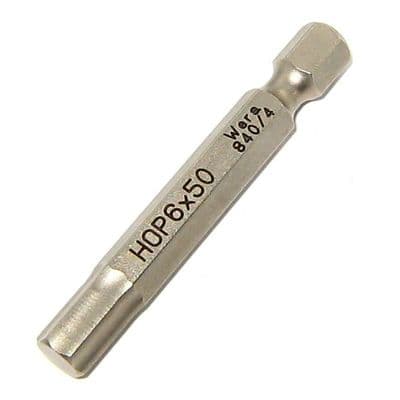 Wera 6mm 50mm Hex-Plus Screwdriver Bit KK 840/4 Z Kraftform Kompakt HOP6