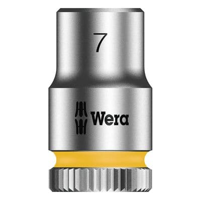Wera  7mm Socket 1/4 inch Drive Zyklop 8790 HMA 6 Point Metric 003506