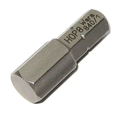 Wera 8mm 25mm Hex-Plus Screwdriver Bit KK 840/1 Z Kraftform Kompakt HOP8