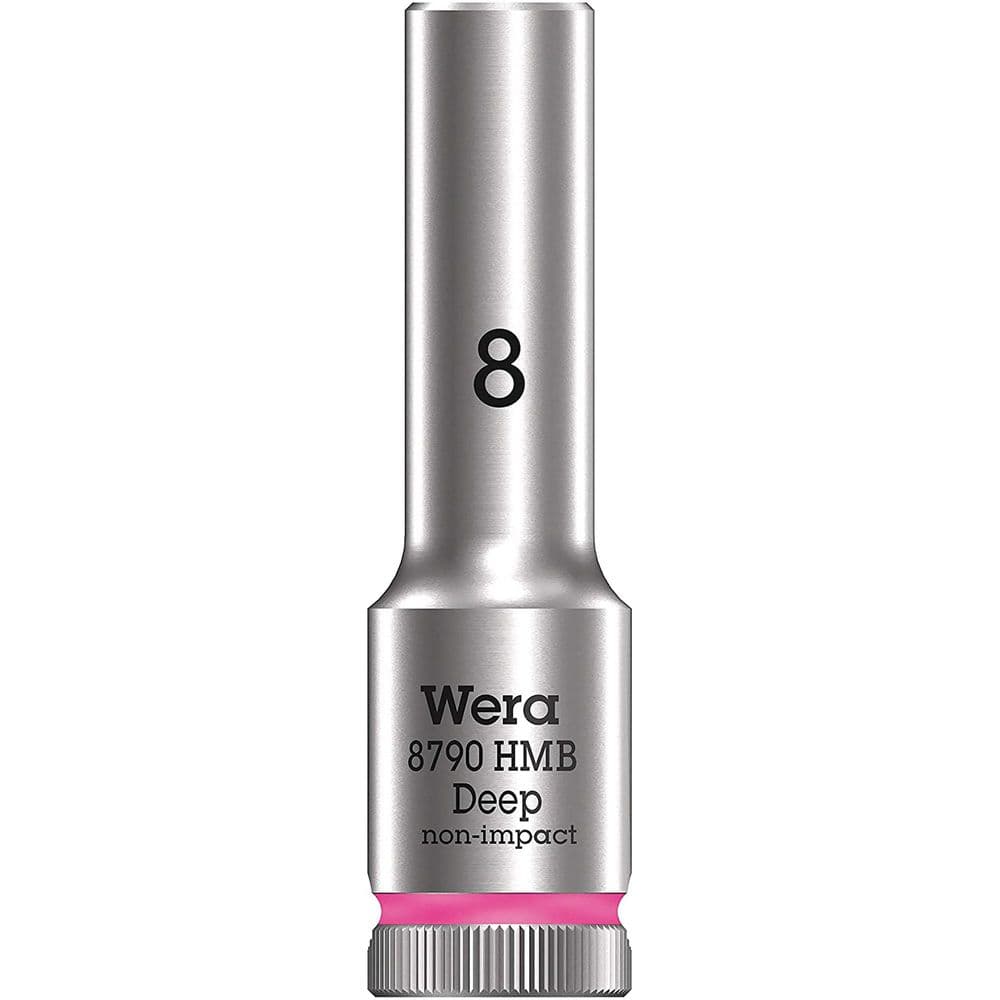 Wera 8790 HMB Deep Socket 3/8" Drive, 13mm, 6-Point, Turquoise - View #6