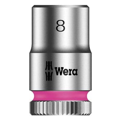 Wera  8mm Socket 1/4 inch Drive Zyklop 8790 HMA 6 Point Metric 003507