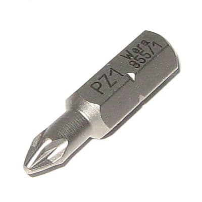 Wera PZ1 25mm Pozidriv Screwdriver Bit 855/1 Z Kraftform Kompakt Pozi Drive