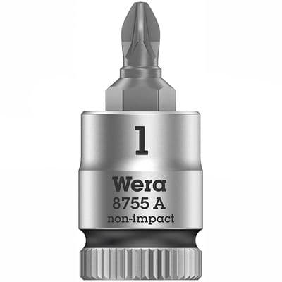 Wera PZ1  Pozi Drive Socket Bit 1/4 inch Drive  8755 A