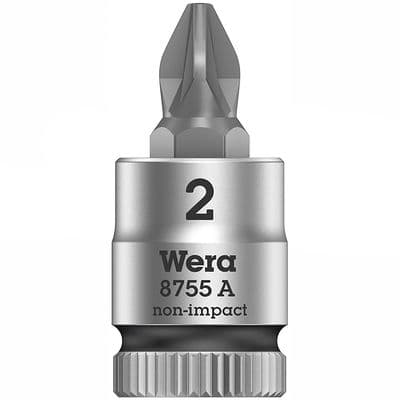Wera PZ2  Pozi Drive Socket Bit 1/4 inch Drive  8755 A