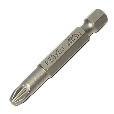 Wera PZ3 50mm Pozidriv Screwdriver Bit 855/4 TZ Kraftform Kompakt Pozi Drive