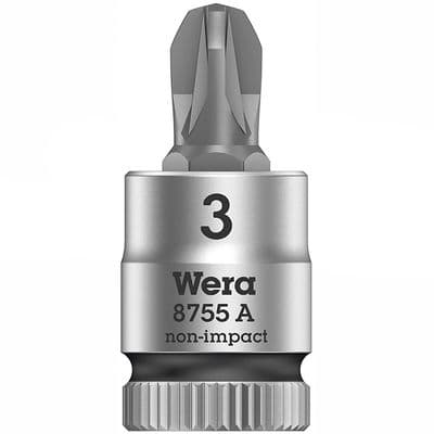 Wera PZ3  Pozi Drive Socket Bit 1/4 inch Drive  8755 A