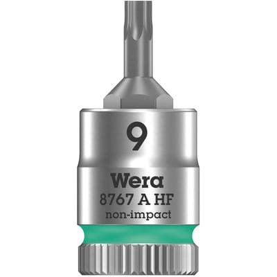 Wera TX 9 TORX Socket Bit 1/4 inch Drive  Star Key TX9 T9 8767 A HF with Holding Function