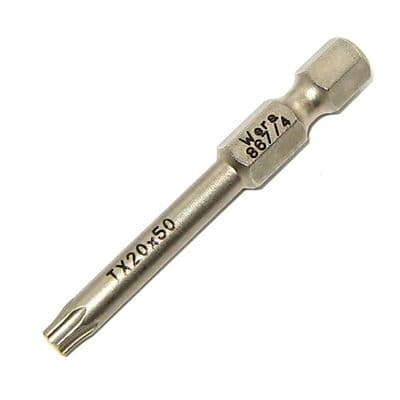 Wera TX20 50mm TORX Screwdriver Bit KK 867/4 Z Kraftform Kompakt T20 TX 20
