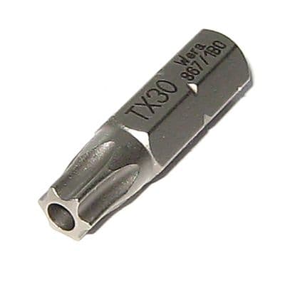 Wera TX30 TORX BO 25mm Screwdriver Security Bit 867/1 Z Kraftform Kompakt T30 TX 30