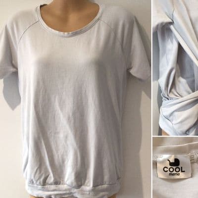 ⭐️COOL MAMA WHITE SIDE NURSING T-SHIRT SIZE 10
