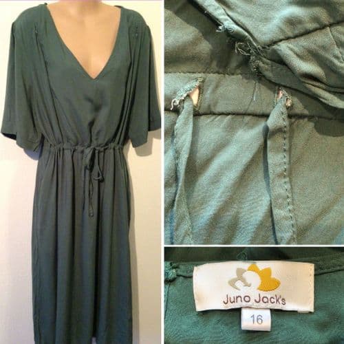 ⭐️JUNO JACKS MILA GREEN MIDI NURSING DRESS SIZE 16