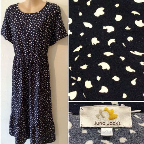 ⭐️JUNO JACKS NAVY FLORENCE MIDI NURSING DRESS SIZE 20