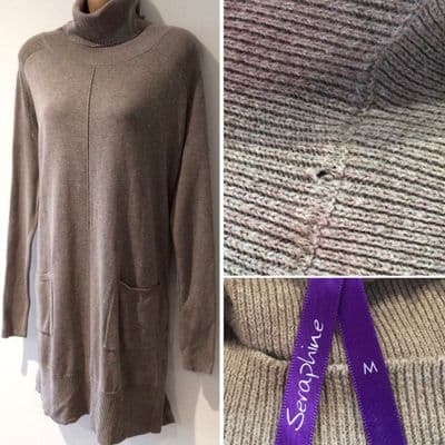 ⭐️SERAPHINE FAWN SIDE POPPER KNIT MATERNITY/NURSING JUMPER SIZE M 12/14