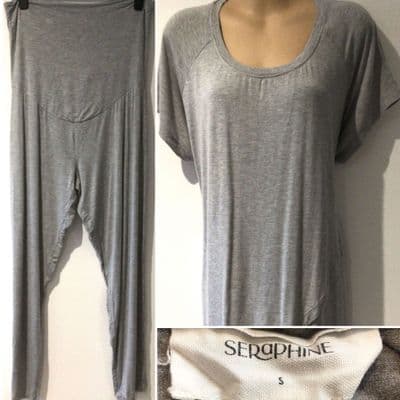⭐️SERAPHINE MATERNITY/NURSING GREY PYJAMA SET SIZE S 10/12