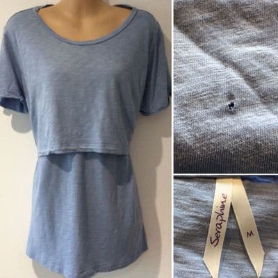 ⭐️SERAPHINE PALE BLUE NURSING T-SHIRT SIZE M 12/14