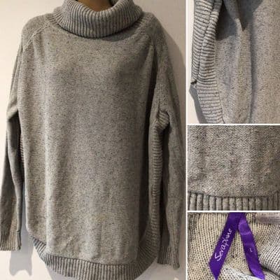 ⭐️SERAPHINE ROLL NECK PONCHO JUMPER SIZE L 16/18