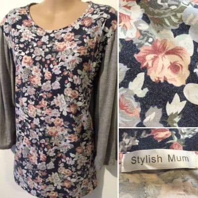 ⭐️STYLISH MUM FLORAL NURSING T-SHIRT SIZE 16/18