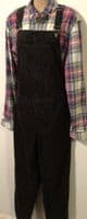 ASOS BLACK DENIM STRAIGHT LEG DUNGAREES SIZE 14