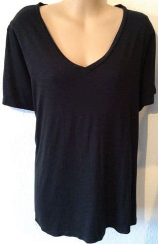 ASOS BLACK JERSEY LAYER NURSING T-SHIRT SIZE 12