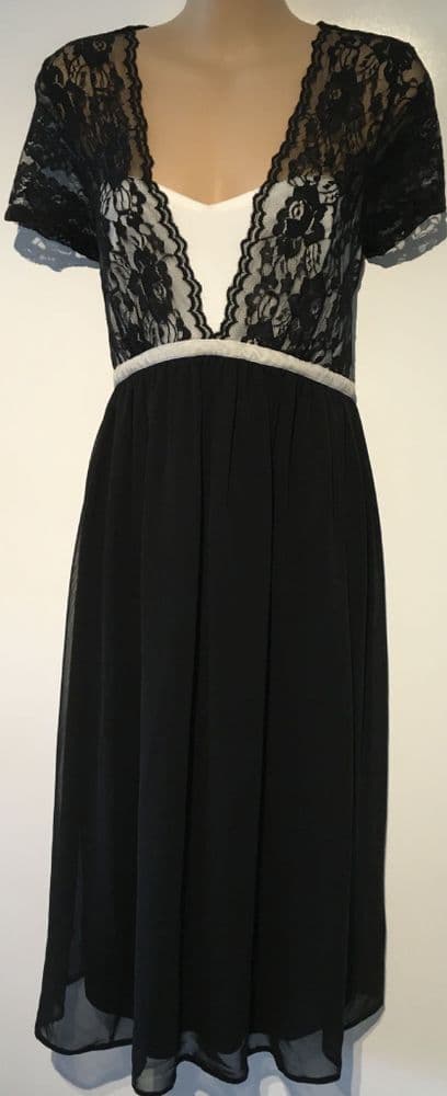 ASOS BLACK LACE TOP MATERNITY ONLY DRESS BNWT SIZE UK 10