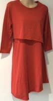 ASOS RED JERSEY ASSYMETRIC NURSING DRESS SIZE 10