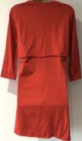 ASOS RED JERSEY ASSYMETRIC NURSING DRESS SIZE 10