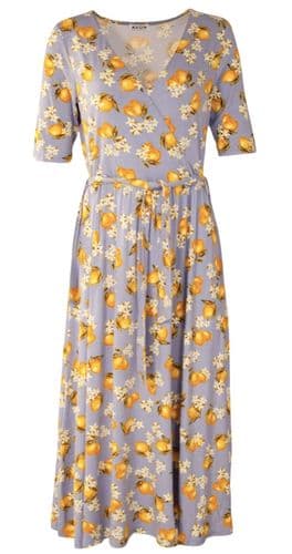 AVON ALICE LEMON BLOSSOM PRINT WRAP MIDI DRESS BNWT SIZES 12/14 & 16/18