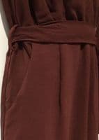 AX PARIS BURGUNDY CHIFFON WRAP JUMPSUIT SIZE 12