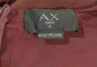 AX PARIS BURGUNDY CHIFFON WRAP JUMPSUIT SIZE 12