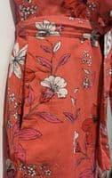 BANANA REPUBLIC LINEN CORAL FLORAL CROP JUMPSUIT SIZE 6-8