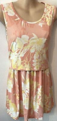 BEARSLAND ORANGE FLORAL NURSING JERSEY VEST TOP BNWT SIZES 10-20