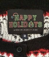 BLACK FESTIVE CHRISTMAS KNITTED JUMPER DRESS NEW SIZES 10/12 & 12/14
