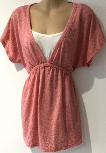 BLOOMING MARVELLOUS CORAL MARL NURSING/MATERNITY TOP 12