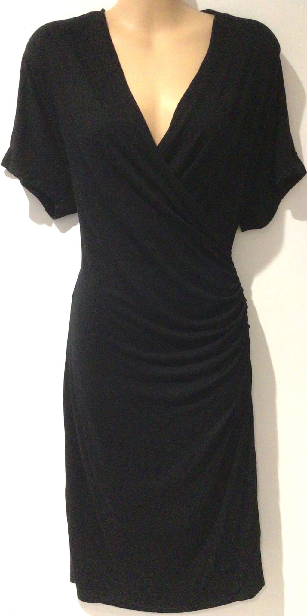 lace black halter dress Boden Women's Naomi Long Sleeve Jersey Dress in Black main image 1