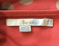 BODEN CORAL TAUPE CIRCLE PRINT WRAP MIDI DRESS SIZE 14R