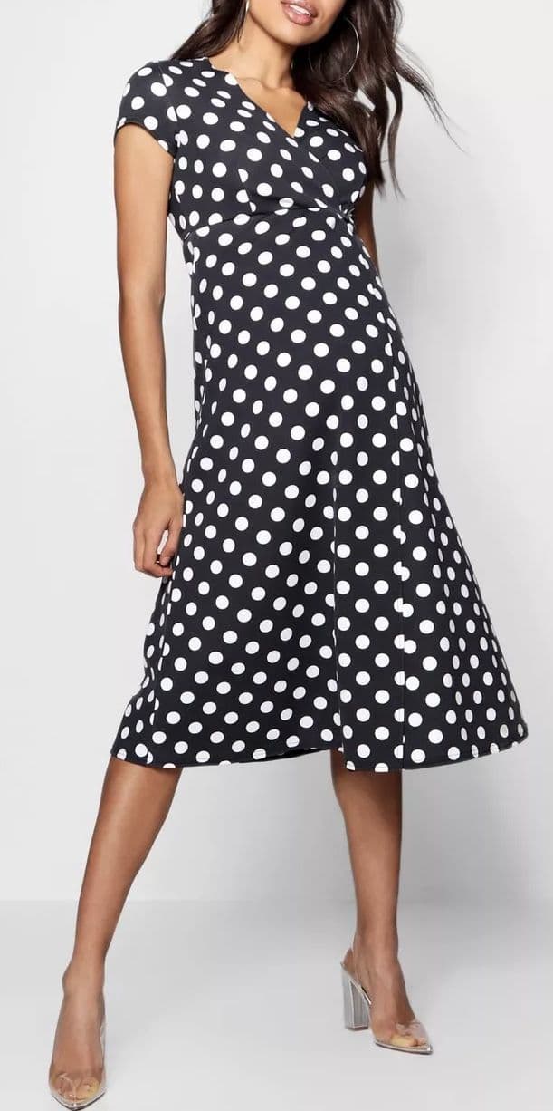knee length dresses for ladies Boohoo Black Floral Print Tassel Hem Wrap Womens Midi Dress  Stockpoint  Apparel Outlet