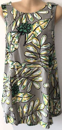 BREAST DRESSED GREY LINEN NURSING VEST TOP SIZE S 10