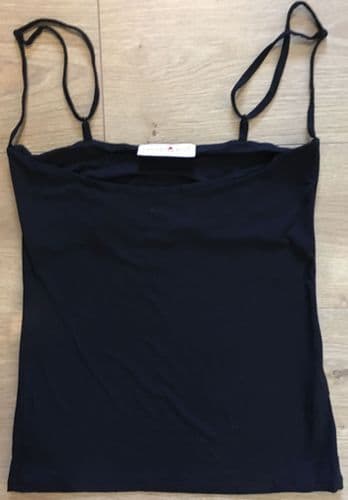 BREAST VEST BLACK NURSING VEST TOP SIZE L 14