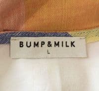 BUMP & MILK CHEQUERED LINEN NURSING TUNIC DRESS SIZE L 14-16
