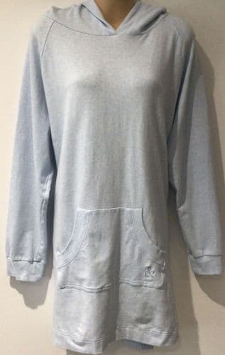 BUMP & MILK LONGLINE PALE BLUE NURSING HOODIE SIZE XL/XXL 16-20