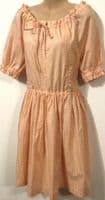 BUMP & MILK ORANGE CAPRI SHORT SLEEVE GINGHAM NURSING TUNIC DRESS SIZE XS 6/8