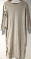 BUMP & MILK ORGANIC CREAM RIBBED NURSING DRESS SIZE M/L 12/14