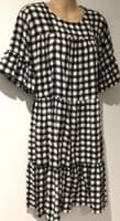 BUMPLE BLACK GINGHAM SMOCK NURSING TUNIC DRESS SIZE XL 14-18
