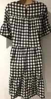BUMPLE BLACK GINGHAM SMOCK NURSING TUNIC DRESS SIZE XL 14-18