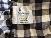 BUMPLE BLACK GINGHAM SMOCK NURSING TUNIC DRESS SIZE XL 14-18