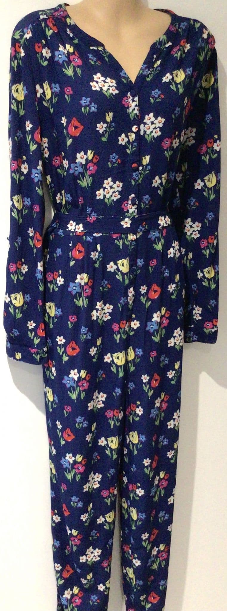 CATH KIDSTON BLUE FLORAL BUTTON JUMPSUIT SIZE 12