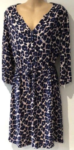 CATH KIDSTON PINK/BLUE FLORAL TEA SHIRT DRESS SIZE 12